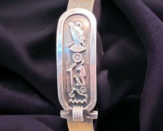 Sterling Egyptian Cartouche Necklace