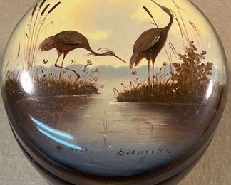 Vintage Hand Painted Russian Trinket Box