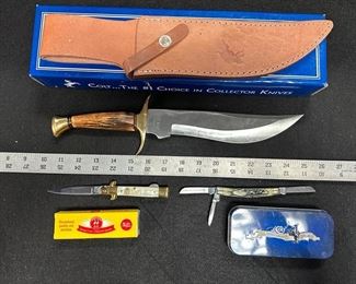 Colt 175th Anniversary Antler Pocket Knife Colt CT812 Knife And Leather Sheath Kissing Crane Gem Pocket Knife
