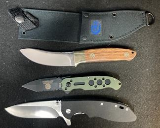 Colt CT339 Fixed Blade Knife With Sheath Colt Homeland Security CT97 Folding Knife And Colt CT605 Folding Knife