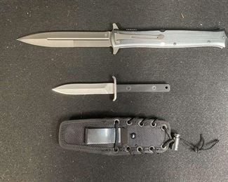 Colt CT529 Titanium Foot Long Folding Knife Colt CT592 Fixed Blade Skinny Mini Knife With Sheath