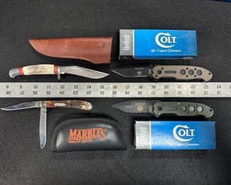 Marbles Antler Pocket Knife German Stainless Steal Antler Knife And Leather Holster Colt CT0050SFSB Knife Colt CT0050HSSB Knife