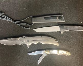 Rough Rider Silver Select RR986 Shell Inlay Knife Colt CT657 Folding Knife And Colt CT57 Knife With Sheath