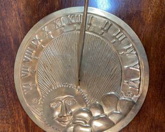 "Rising Sun" Solid brass, hand polished sundial