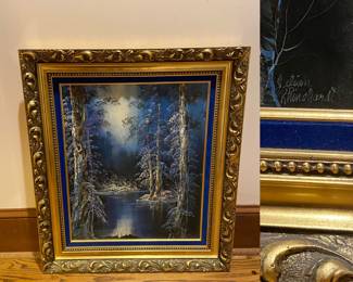 Signed Julian Rhinehardt Oil On Canvas
Winter In The Vienna Woods 20"X 24" Professionally Matted/Framed