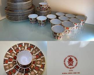 5 pc Place Setting-Service for 12 Royal Crown Derby English Bone China