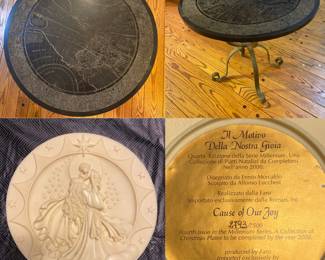 Etched Stone World Map Side
Table
2793/7500 Cause of Our Joy Collectible Plate Relief