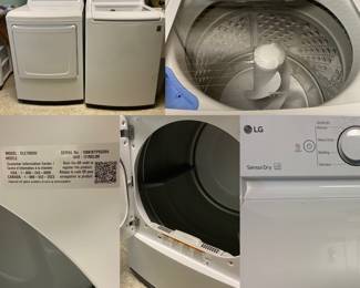 White LG Inverter Direct Drive True Balance Washer
White LG Sensor Dry Model DLE7000 Dryer