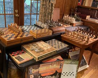 Chess Set Collection (Handmade porcelain chess 1960 Royal Dux)