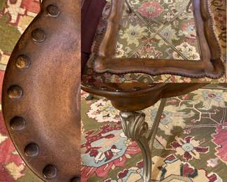 42” Square Brushed Gold/Bronze Iron Base Claw Foot Glass top Coffee Table 