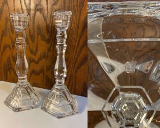 Tiffany & Co Crystal Taper Candlestick Holders 