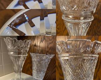 Waterford Crystal  10” & 13” Vases