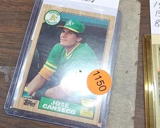 JOSE CANSECO 1987 TOPPS BASEBALL CARD