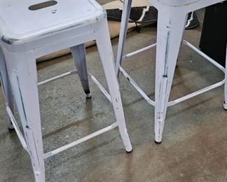 TWO METAL STOOLS