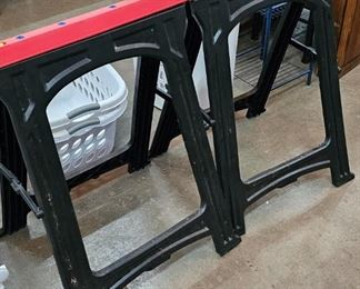 TWO SAWHORSES