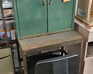 MILTARY DESK, CHAIR, & ACCESSORIES