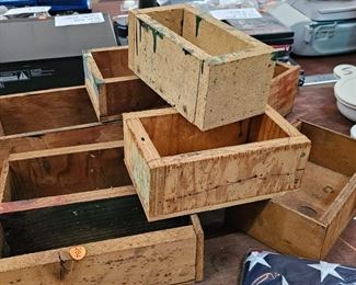 LOT OF WOODEN BOXES