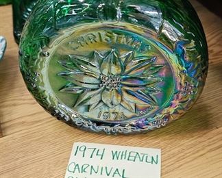 1974 CARNIVAL GLASS DECANTER