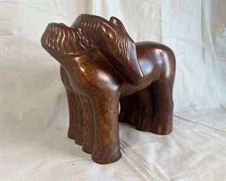 $1750, Linda Raynolds, Horse Pair Bronze Sculpture, 8 x 12.5 x 9.5