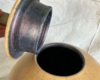 $800, David LaMure, Large ceramic container- Grand Teton's & Birch 13 x 13 x 23