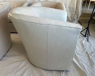 $175 each, Leather swivel chairs (brown faded)