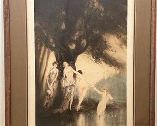 $2220, 1931 Louis Icart, "Bathing Beauties (Baigneuses)" Figurative Print, Signed