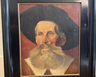 $200 Dutch Portrait, Older Man, Late 19th century, oil on canvas, 18" x 20.5"