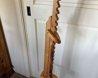 $175, Ratchet adjustable walnut lamp