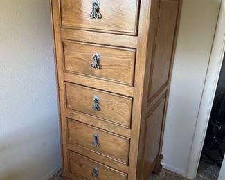 $200,  Oak tall draws 23 x 22 x 54