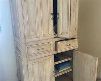 $700, Armoire, white-washed pine. 46 x 27 x 78. Delivery available