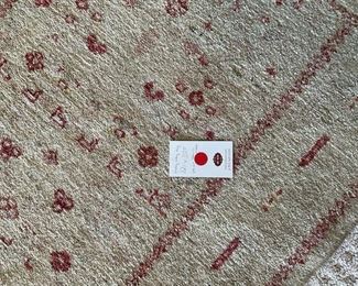 $300 Cream handmade wool runner/ rug 121 x 30