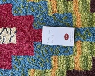 $200 American vintage hook rug 32x24