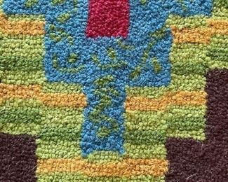 $200 American vintage hook rug 32x24