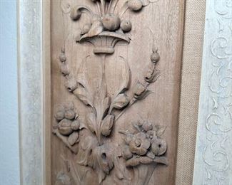 $TBA, Antique carved wood panel