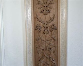 $TBA, Antique carved wood panel