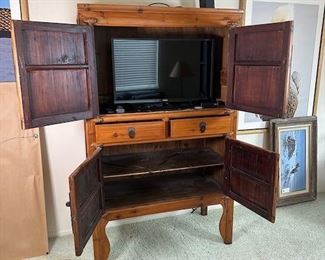 $1200, Vintage Chinese Cabinet, 41.5 x 20.5 x 68