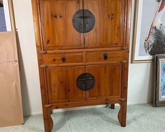 $1200, Vintage Chinese Cabinet, 41.5 x 20.5 x 68