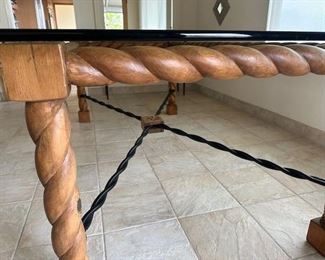 $1400 table 84 x 44 in.; $500 six chairs (arm chairs not available).