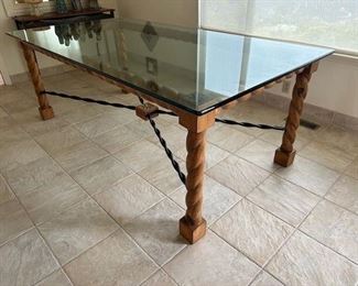 $1400 table 84 x 44 in.; $500 six chairs (arm chairs not available).