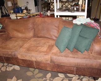 "suede" sofa