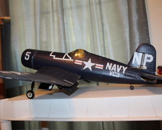 lots of model warplanes, ships, some radio-controlled planes