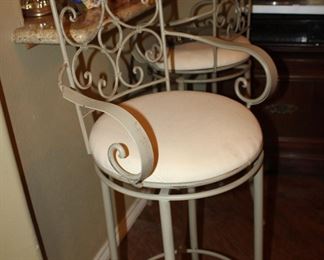 two pairs of barstools