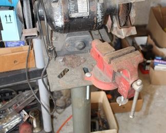 bench grinder on stand