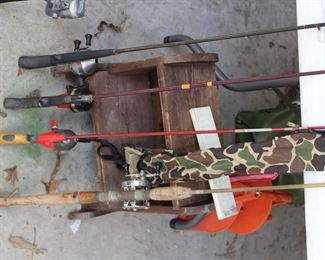 fishing rods and reels