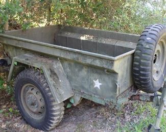 military trailer with Jeep