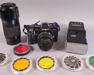 Minolta 7000 Maxxum w/AF Lens 70-210 & Minolta Maxxum 4000 Flash w/Case