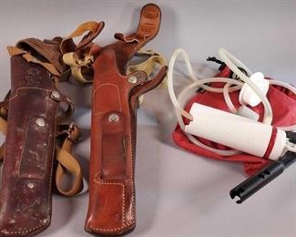(2) Bianchi Holsters & Sweetwater Water Filter/Purifier Pump