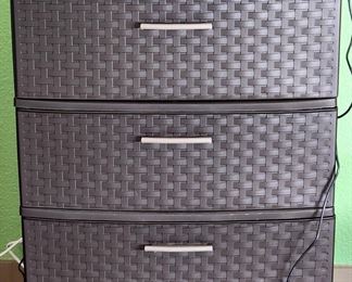 Wicker Table w/ Drawers 