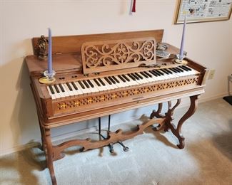 Circal 1870 Melodeon Organ. Legs fold up for travel by preachers in those days between towns. Presale for $600