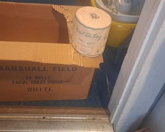 antique case of Marshall Field's toilet paper